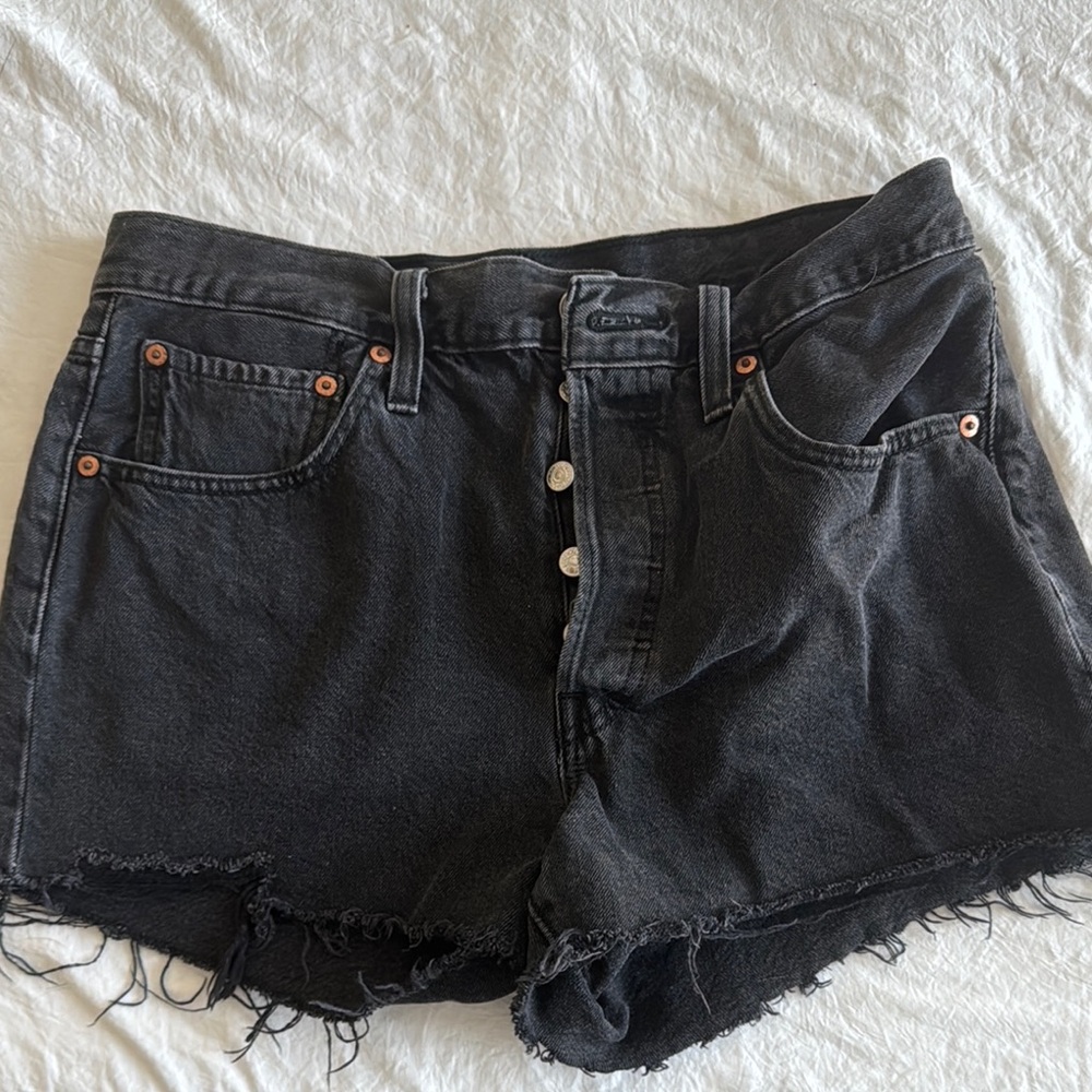 Black Denim Women's Shorts